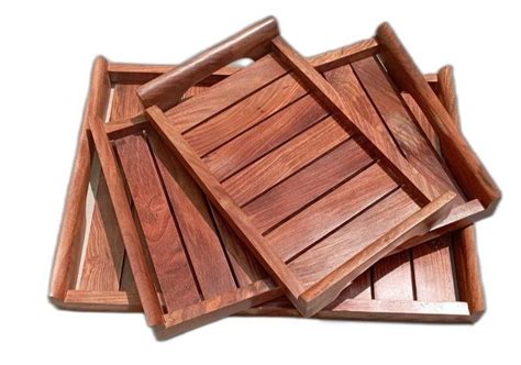 Wooden Sheesham Serving Tray Set At Rs 800set Wooden Serving Tray In