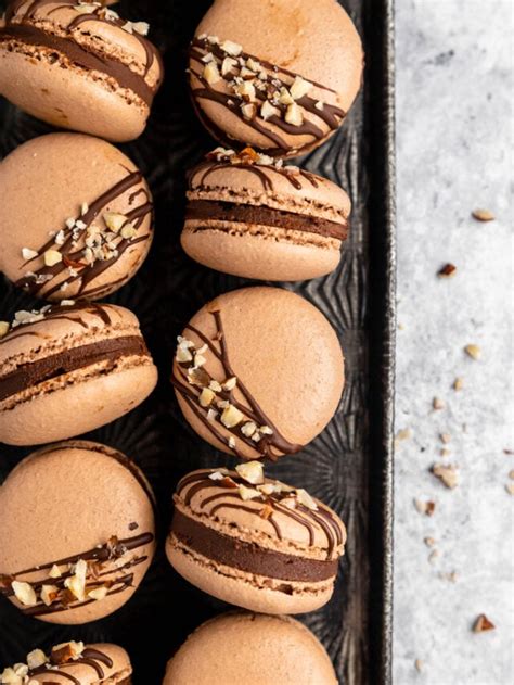 Chocolate Hazelnut Macarons Marsha S Baking Addiction