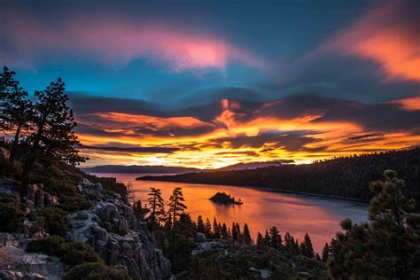 Sunrise On Emerald Bay Lake Tahoe Emerald Bay Lake Tahoe Lake