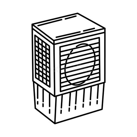 Electric Cooler Fan Blowing Fresh Air Stock Illustrations 260