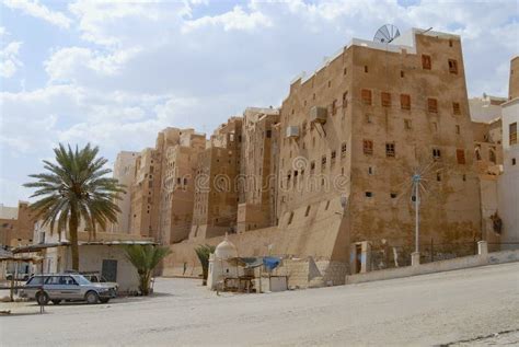 Exterior Of The Mud Brick Tower Houses Of Shibam Town In Shibam Yemen