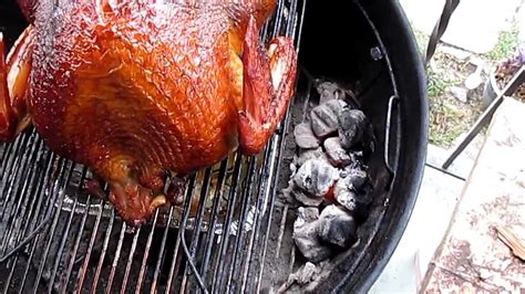 smoking a turkey on a weber grill youtube