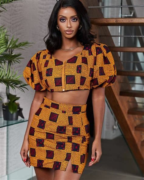 Gorgeous Ankara Two Piece Outfit South African Traditional Dresses