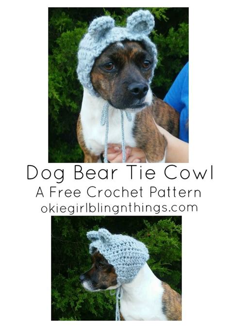 Dog Bear Cowl Snood Crochet Pattern Crochet Dog Hat Crochet Dog