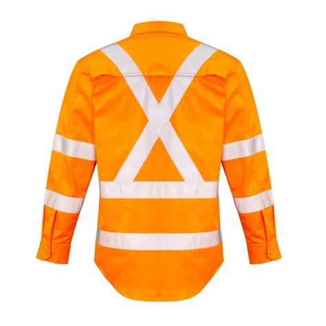 Hot Sale High Visibility Cotton Orange Long Sleeve Construction Vented