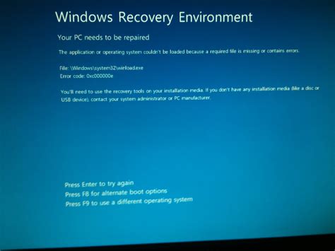 Error code 0xc00000e also occurs after cloning your system image. Installing Win8 in VHD: "could not load \Windows\system32 ...