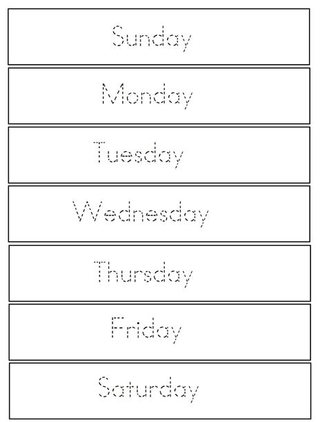 Practice Days Of The Week Worksheets Learning Printable