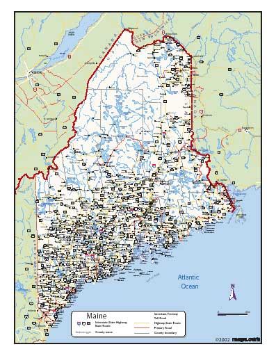 Maine Vacation Map