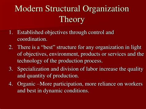 Ppt Organizational Theory Powerpoint Presentation Free Download Id