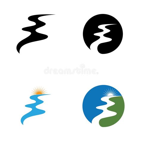 River Logo Template Vector Icon Stock Vector Illustration Of Simple
