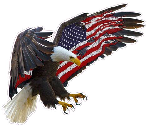 American Eagle American Large Flag Decal 12 Free Shipping Ebay