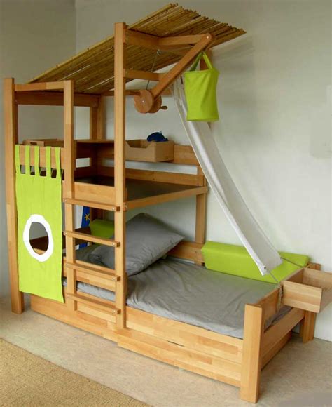 She moved to a toddler bed at 2 1/2 and to a full bed at 3 1/2 and has always, with the exception of the normal infant behavior, slept through the night. Toddler Bunk Beds That Turn The Bedroom Into a Playground
