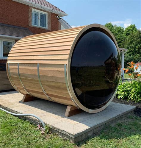 Dundalk Leisure Craft Clear Cedar Panoramic View Barrel Sauna