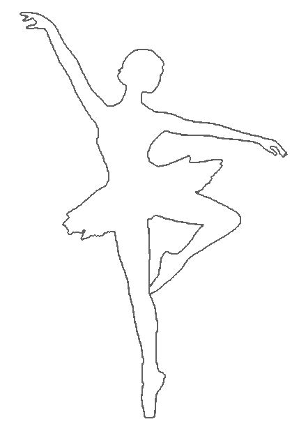 Ballet Dancer Outline Clip Art Library