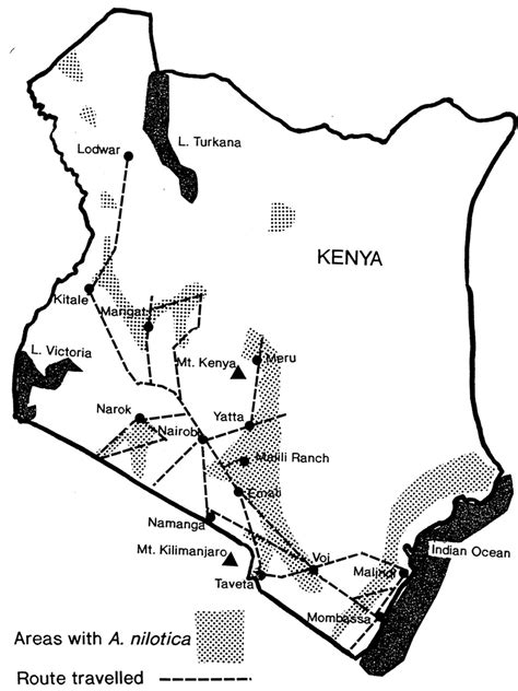5 Map Of Kenya Showing Sites Surveyed For Biological Control Insects