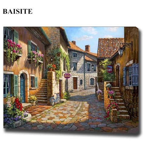 Baisite Frameless Diy Painting By Numbers Hand Painted On Canvas Modern