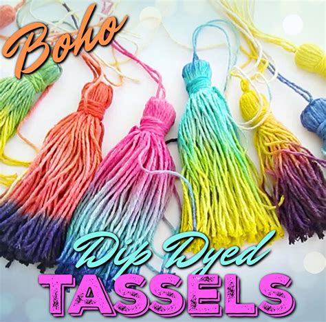 Boho Dyed Tassels Diy Decorated Apparel Diy Tassel Tassels