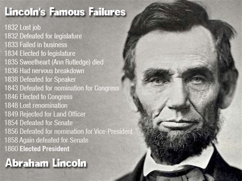 Lincolns Famous Failures Famous Failures Abraham Lincoln Lincoln