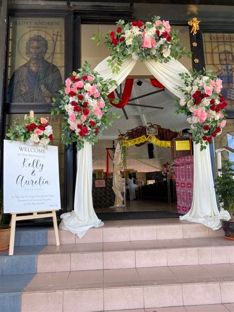 Church wedding entrance decorations | Wedding entrance decor, Church