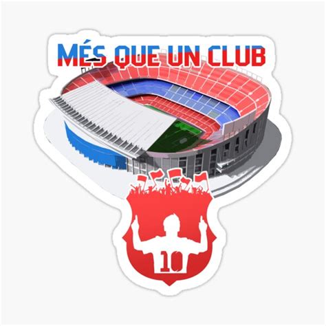Mes Que Un Club Barcelona Motto Sticker For Sale By Wyverin Redbubble