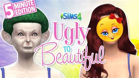 Sims 4 Ugly To Beauty 5 Minute Challenge Cas Youtube