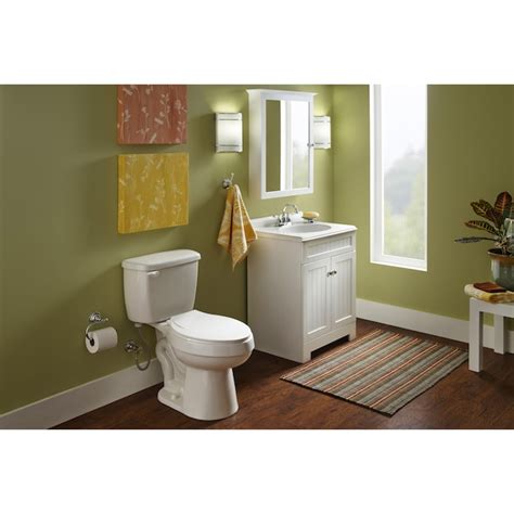 Aquasource White Elongated Chair Height 2 Piece Watersense Toilet 12 In