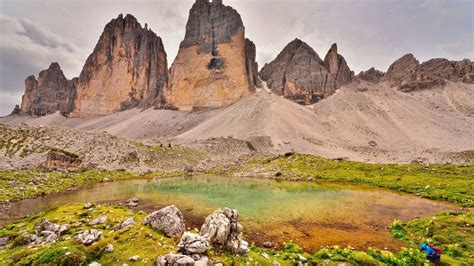 Tre Cime Di Lavaredo Italy Three Peaks Desktop Wallpaper Hd 2880x1800