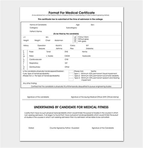 Medical Certificate From Doctor Template 17 Free Samples And Formats