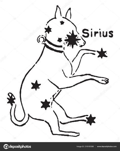 Sirius Dog Star Brightest Star Group Stars Named Canis Major Stock