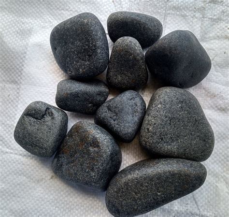Oval Smooth Outdoor Black Pebble Stone For Landscaping At Rs 11kg In