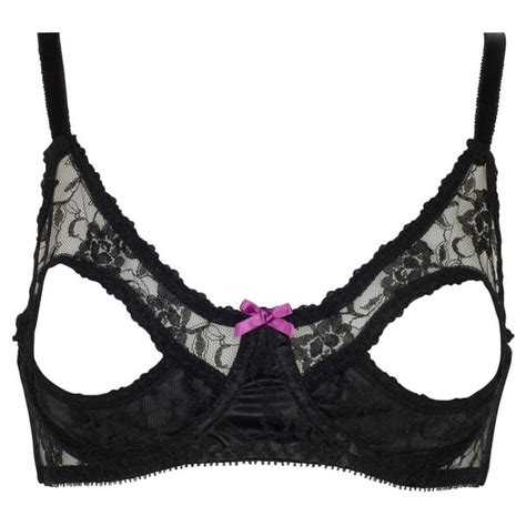 sosexylingerie so sexy lingerie tm open cup peek a boo front underwire lace bra over satin