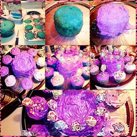 Red velvet cake | bakerella. #blue #red #velvet #cake #in #side #purple #icing #with # ...