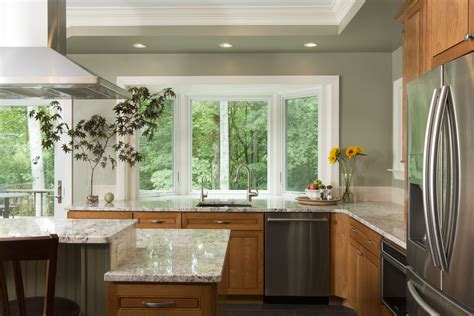 Natural Wood And Earth Tones Made This Kitchen Match The Wooded Scenery