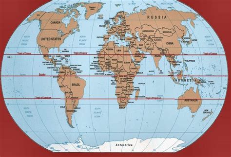 Tropic Of Capricorn South America Map United States Map