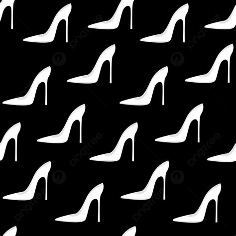 Background Sepatu Wanita Hak Tinggi Modis Putih Elegan Dengan Latar Belakang Hitam Tumit