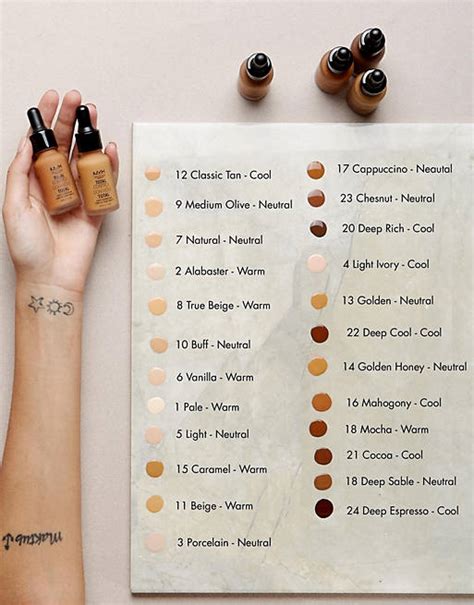 Nyx Cosmetics Total Control Drop Foundation Swatches