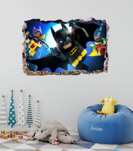 Lego Batman Movie Smashed 3d Wall Decal Removable Sticker Vinyl Decor