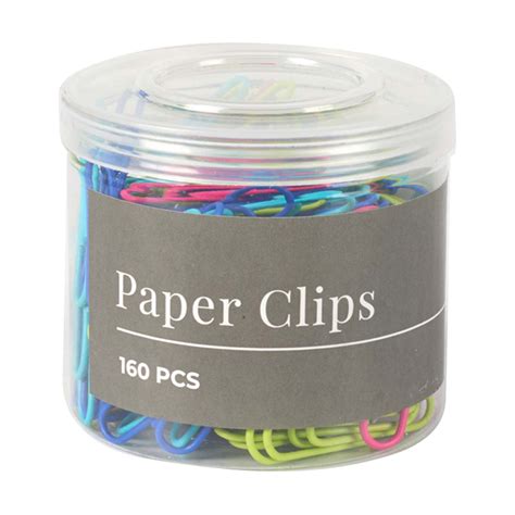 Bright Multi Color Paper Clips 160 Pack