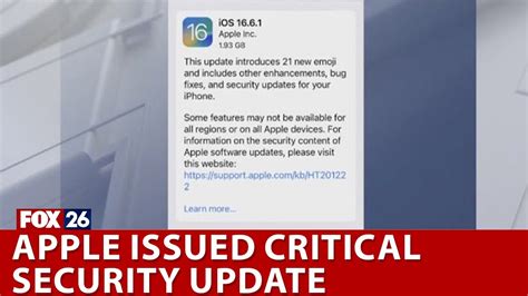 Apple Issued Critical Security Update Youtube