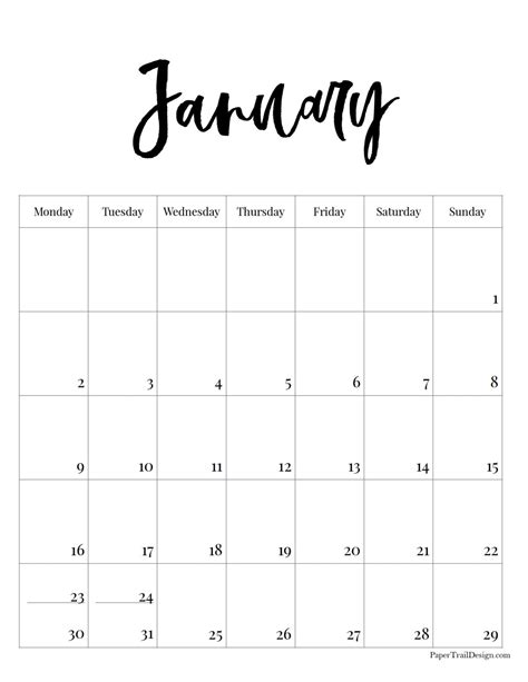 2023 And 2024 Monday Start Calendar Jan 2023 To Dec 2024 Calendar