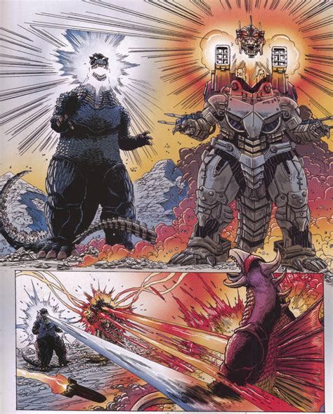 Godzilla And Kiryu Vs Gigan By Zalgo529 On Deviantart