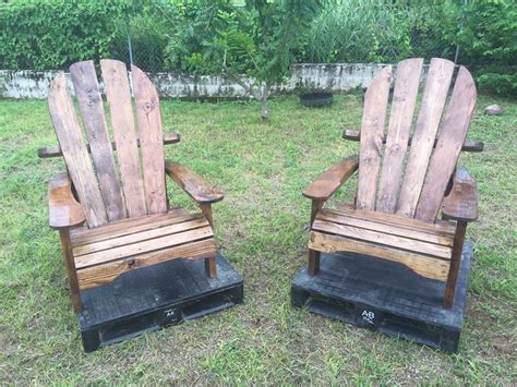 Buy wooden garden adirondack chairs and get the best deals at the lowest prices on ebay! Recycled Pallet Adirondack Chairs | Wood Pallet Furniture