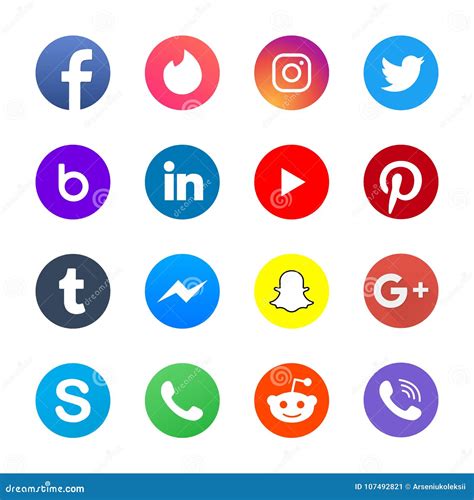 Social Media Apps Icons Editorial Photo Illustration Of Face 107492821