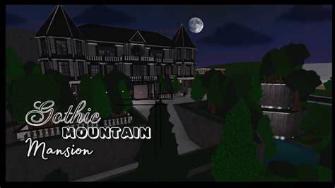 Bloxburg Gothic Mountain Mansion Exterior Only 170k Moon Youtube