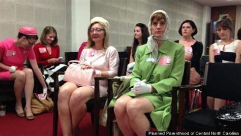 North Carolina Birth Control Bill Protested By Women In Mad Men Garb