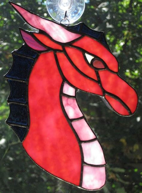 Stained Glass Dragon Suncatcher By Ravencroftdesigns On Etsy Faux Stained Glass Stained Glass