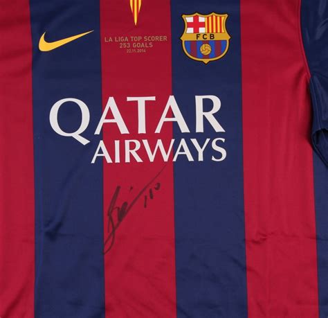 Lionel Messi Signed Barcelona Authentic Nike Soccer Jersey Messi Coa
