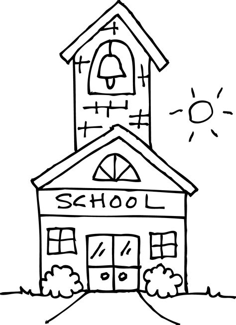 This page contains coloring pages for boys and girls as well as for the teens and preschoolers. Coloring Page Of A School Building - Coloring Home