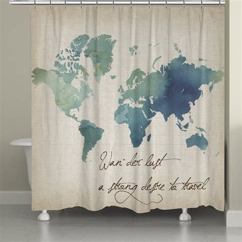 Watercolor Wanderlust Shower Curtain Laural Home Curtains Bed Bath And Beyond