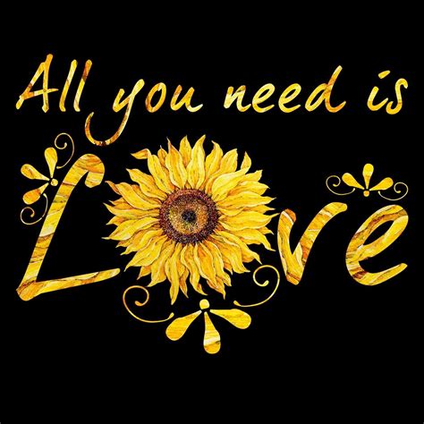 All You Need Is Love🌻💛🌻💛🌻💛🌻 Sunflower Home Decor Sunflower Art